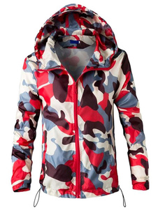 Sweat multicolore de pluie léger de Summer veste de camo