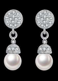 Boucles d'oreilles de mariage spéscial métallique argent
