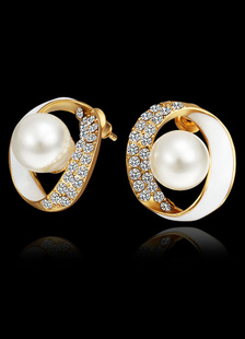 Boucles d'oreilles d??cor de mariage sp??cial m??tallique champagne