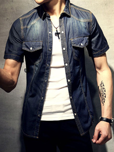 Chemise en coton manches courtes pour homme