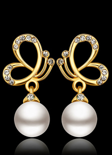 Boucles d'oreilles d??cor de mariage sp??cial m??tallique champagne