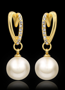 Boucles d'oreilles d??cor de mariage sp??cial de m??tallique champagne