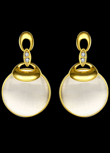 Boucles d'oreilles d??cor de mariage sp??cial m??tallique champagne