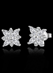 Boucles d'oreilles d??cor de mariage sp??cial m??tallique argent