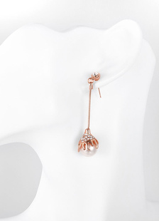 Boucles d'oreilles d??cor de mariage sp??cial m??tallique champagne