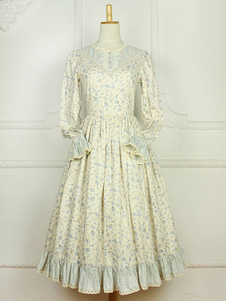 Vintage Victoria Retro robe Lolita classique robe imprimée