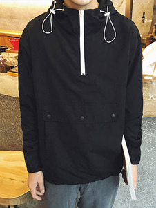 Blouson noir de qualité en polyester