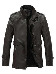 Veste homme en PU col montant