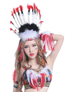 Coiffe de plumes indiennes pour le carnaval