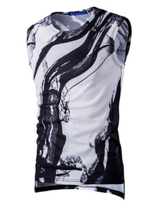 Débardeur blanc sans manches T Shirt pour hommes