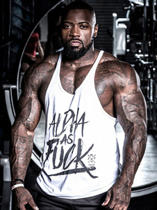 Débardeur blanc sans manches Muscle T Shirt des hommes