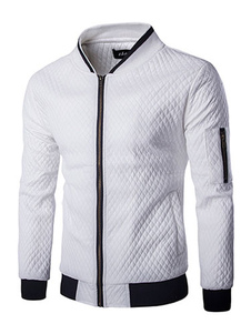 Veste de motard noir blanc pour homme veste en cuir matelassé