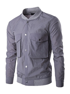 Bomber Veste homme en gris/bleu marine/poche frontale