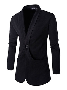 Veste Blouson noir/gris Blazer Long pardessus hommes