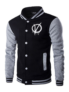 De Baseball Jersey veste contraste manches manteau Mini masculine