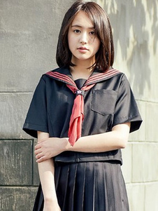 Douce fille Cosplay Costume Sailor costume japonais école uniforme
