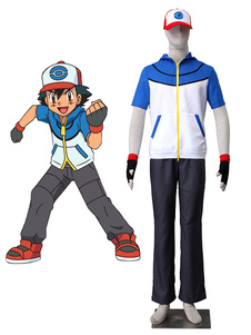 Pocket Monster Pokemon Go Ash Ketchum Cosplay Costume