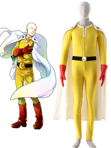 Un coup de poing homme Caped Baldy Saitama combats Anime uniforme Cosplay Costume