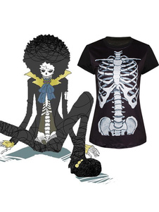 Toussaint Cosplay Costume One Piece Dead Bones Brook sous-vêtements T-shirt Animé