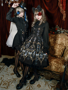 Lolita Chemisier doux en chiffon unicolore avec noeud