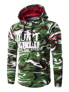 Sweat classique en coton vert forêt camouflage