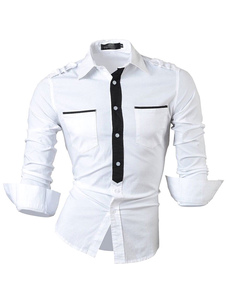 Chemise en coton multicolore manches longues