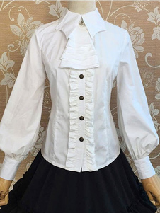 Gothic Lolita, vêtements longs manches Vintage Milanoo Lolita Blouse avec col Bat