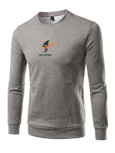 Pullover Sweatshirt manches longues T Shirt hommes en noir/blanc/gris