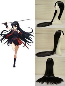 Carnevale Akame Ga uccidere Akame Cosplay parrucca Carnevale