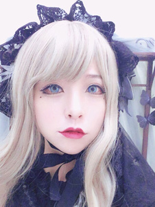Gothic Lolita perruques perruques de cheveux longs bouclés Lolita lin clair