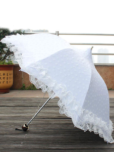 Parapluie de Sweet Lolita dentelle garniture flore imprimé Third-fold Lolita Parasol parasol double 