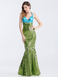 Longue robe Halloween Costume sirène Sexy féminine Bodycon