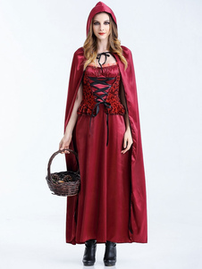 Halloween Little Red Riding Hood Costumes Cosplay costume des femmes avec des gants