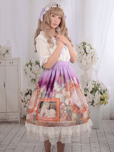 Sweet Lolita Dresses chats Vintage White Lace Floral impression longtemps Milanoo mignonne Lolita ju
