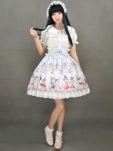 Mignonne Lolita Robe belle Bow Style chinois Circus chats imprimé taille haute Milanoo Sweet Lolita 