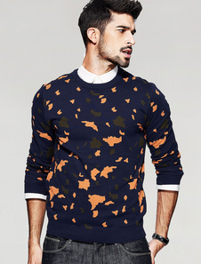 Hommes de tricot chandail manches longues Crewneck mode Pull maille