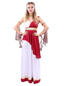 Costume déesse grecque Déguisements Costume Halloween rouge féminin