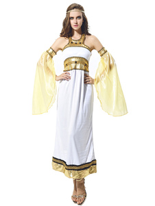 Halloweeen féminines hors de l’épaule robe ensembles de vêtements Costume robe blanche