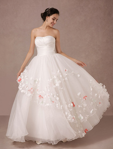 Robe de mariée en Satin Organza robe bustier mariage