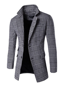 Blazer confortable en coton Noir Multicolore avec boutonnage devant