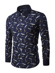 Chemise en coton multicolore manches longues