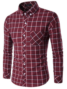 Chemise en coton multicolore manches longues