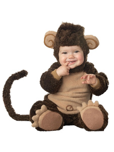 Costume mascotte marron foncé de Singe
