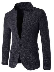 Blazer parfait en coton Unicolore avec boutonnage devant