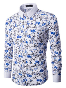 Chemise en coton multicolore manches longues