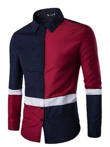 Chemise en coton mélangé multicolore