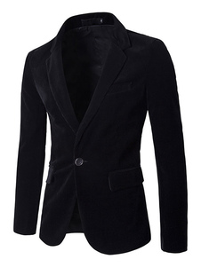 Blazer parfait en coton mélangé Unicolore avec boutonnage devant