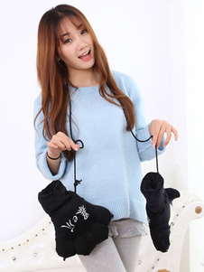 Kigurumi Animal féminin noir élégant palmier de Terry gants