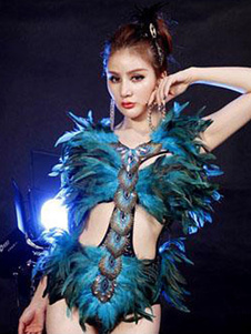 Charmant costume de jeu sexy d'animaux en lycra spandex Vert Cendré