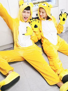 Pyjama Kigurumi Bear Frédéric flanelle jaune animaux Couple Costume costumes